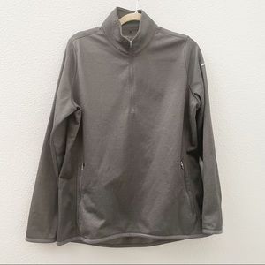 Nike Golf charcoal gray fleece lined pullover quarter zip jacket XL